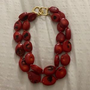 Kenneth lane coral necklace